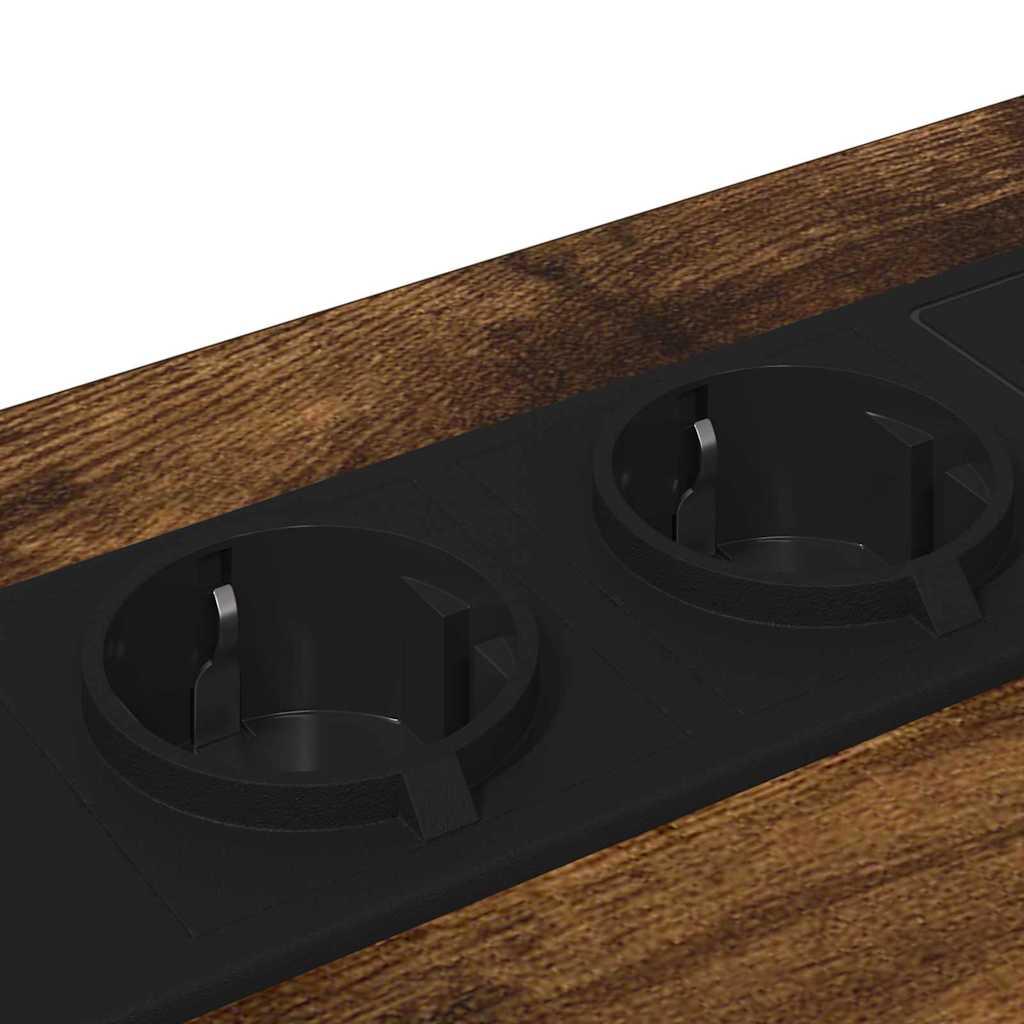 vidaXL Κομοδίνο με συρτάρι 2 pcs Καπνιστό Δρύς 42 x 41 x 56 εκ.