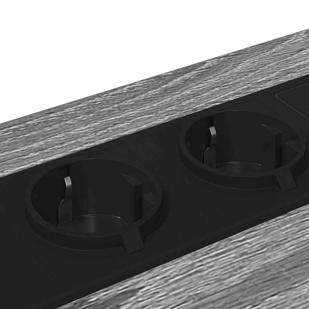 vidaXL Κομοδίνο με συρτάρι 2 pcs Γκρίζο Σονομα 42 x 41 x 56 εκ.