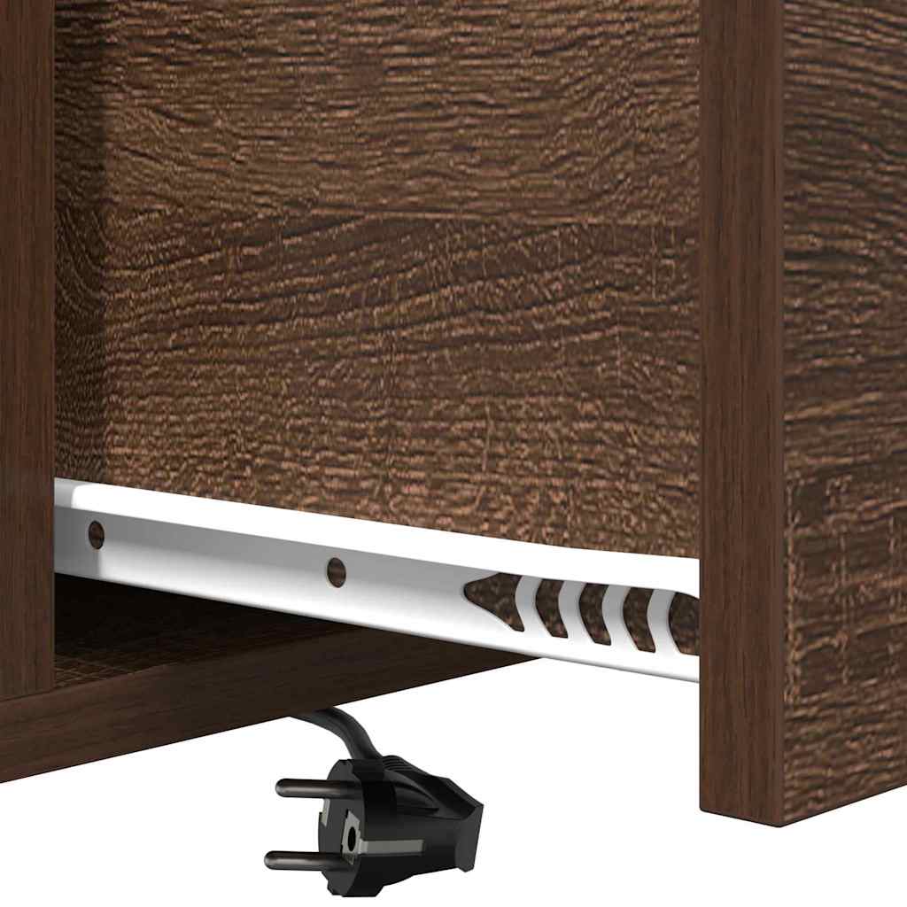 vidaXL Κομοδίνο Καφέ δρυς 42 x 41 x 56 εκ. Επεξεργασμένο ξύλο