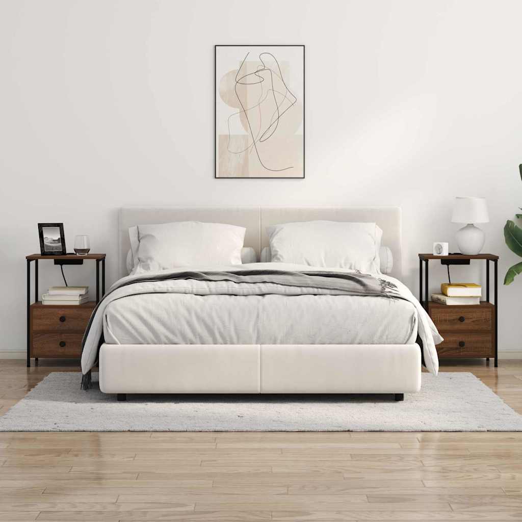 vidaXL Κομοδίνο Καφέ δρυς 40 x 31 x 60 εκ. Επεξεργασμένο ξύλο