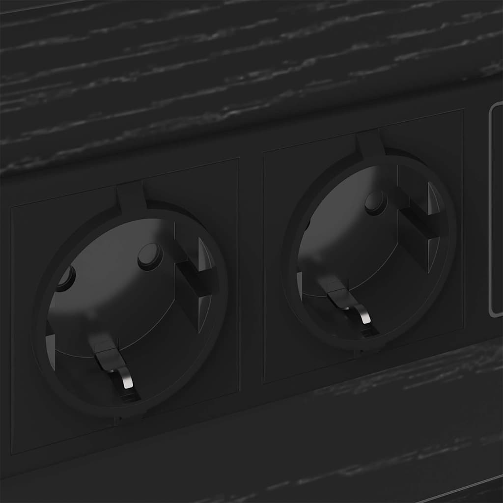 vidaXL Κομοδίνο Μαύρη Οξυά 40 x 31 x 60 εκ. Επεξεργασμένο ξύλο