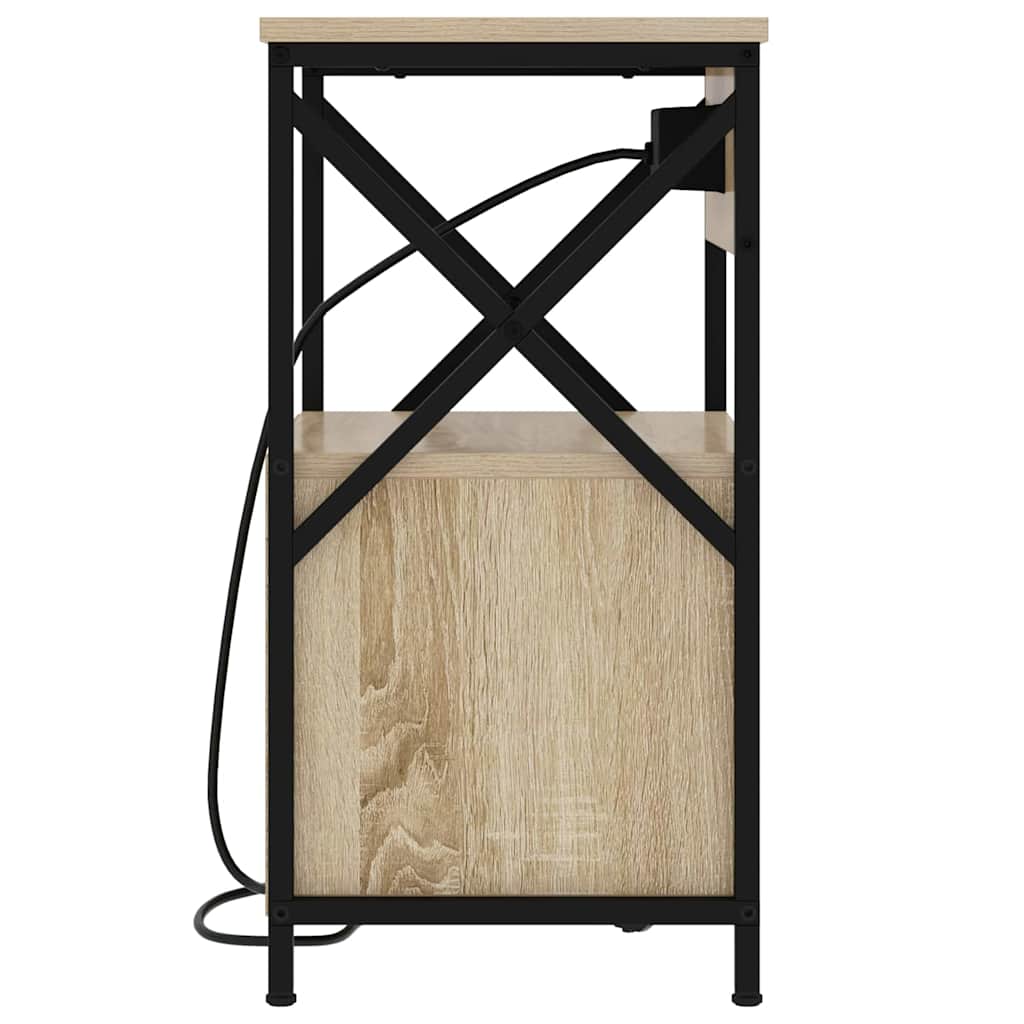 vidaXL Κομοδίνο Δρύς Sonoma 40 x 31 x 60 εκ. Επεξεργασμένο ξύλο