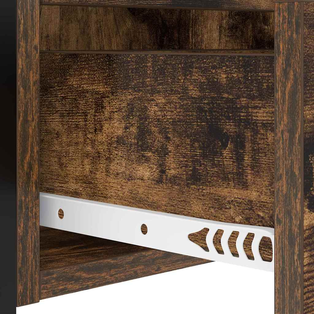 vidaXL Κομοδίνο Καπνιστό Δρύς 40 x 31 x 60 εκ. Επεξεργασμένο ξύλο