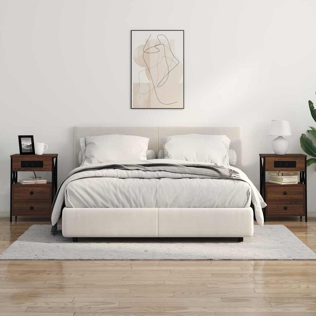 vidaXL Κομοδίνο Καφέ δρυς 40 x 31 x 60 εκ. Επεξεργασμένο ξύλο