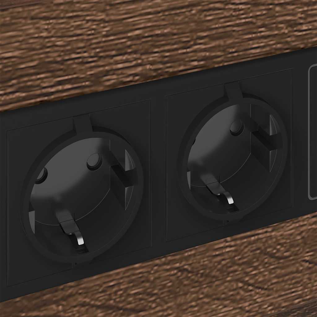 vidaXL Κομοδίνο 2 pcs Καφέ δρυς 40 x 31 x 60 εκ. Επεξεργασμένο ξύλο