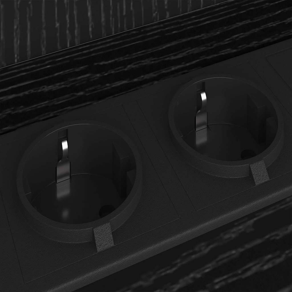 vidaXL Κομοδίνο 2 pcs Μαύρη Οξυά 40 x 40 x 61 εκ Επεξεργασμένο ξύλο