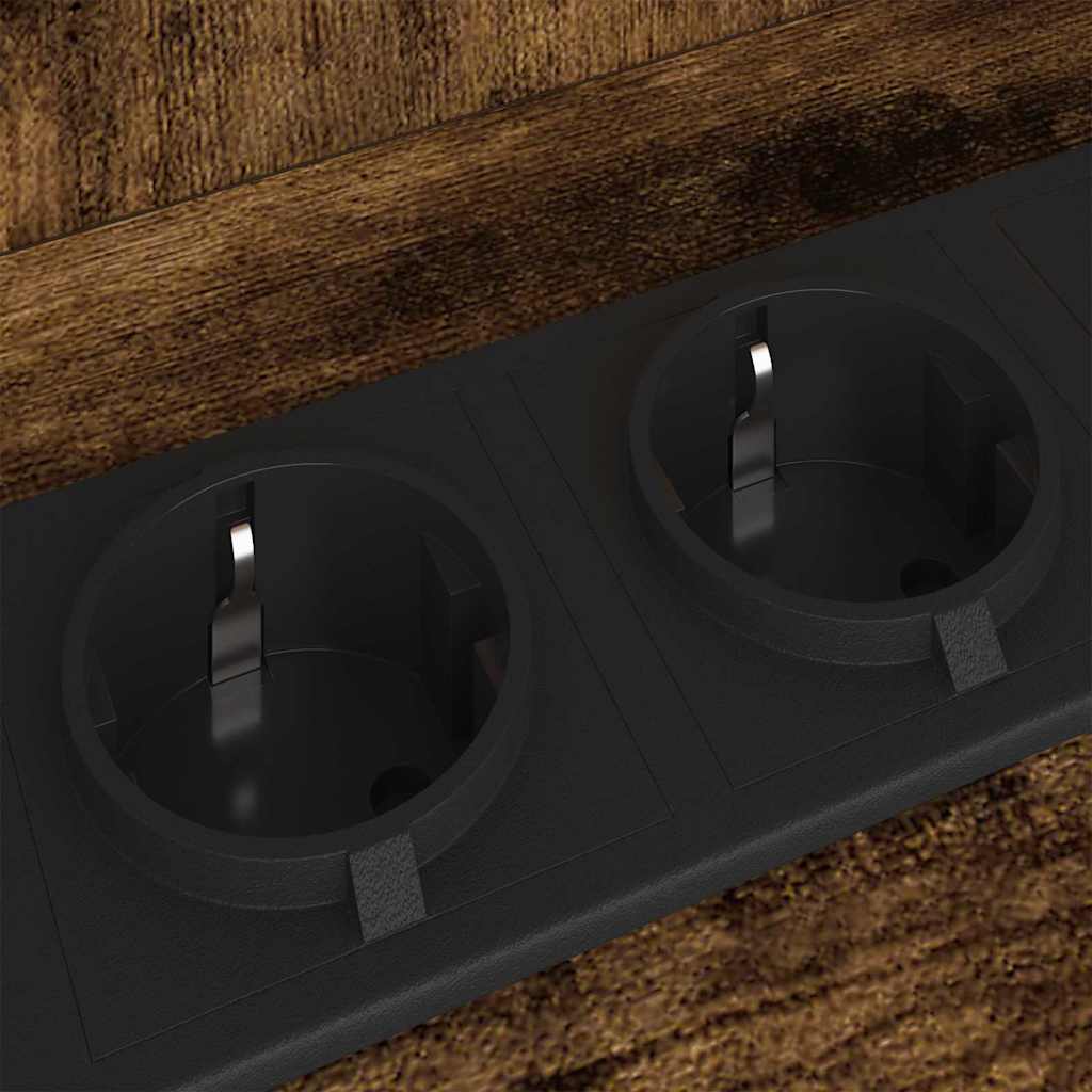 vidaXL Κομοδίνο Καπνιστό Δρύς 40 x 40 x 61 εκ Επεξεργασμένο ξύλο