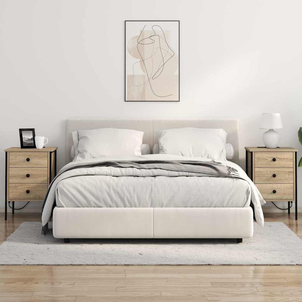 vidaXL Κομοδίνο 2 pcs Δρύς Sonoma 42 x 41 x 61 εκ Επεξεργασμένο ξύλο