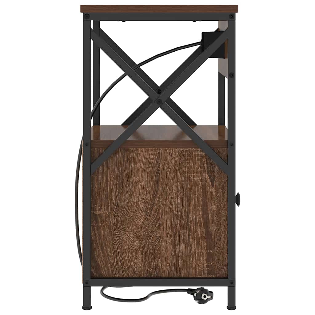 vidaXL Κομοδίνο Καφέ δρυς 40 x 31 x 60 εκ. Επεξεργασμένο ξύλο