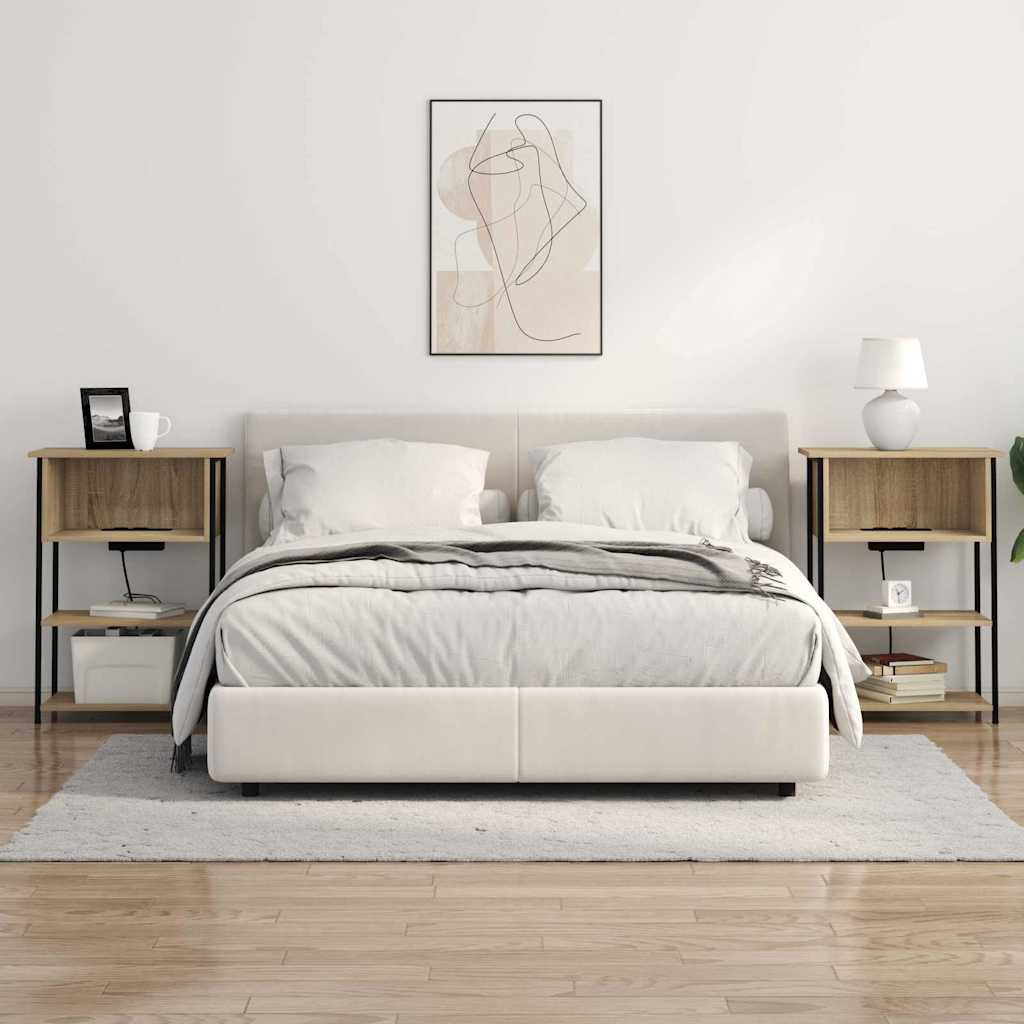 vidaXL Κομοδίνο Δρύς Sonoma 55 x 31 x 76 εκ Επεξεργασμένο ξύλο