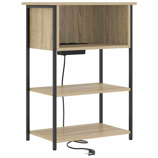 vidaXL Κομοδίνο Δρύς Sonoma 55 x 31 x 76 εκ Επεξεργασμένο ξύλο
