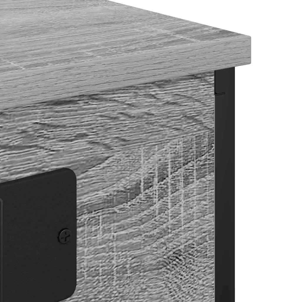 vidaXL Κομοδίνο Γκρίζο Σονομα 41 x 31 x 51 εκ. Επεξεργασμένο ξύλο