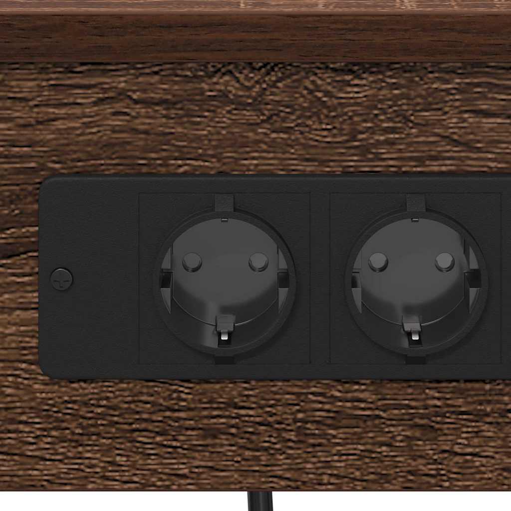 vidaXL Κομοδίνο 2 pcs Καφέ δρυς 41 x 31 x 51 εκ. Επεξεργασμένο ξύλο