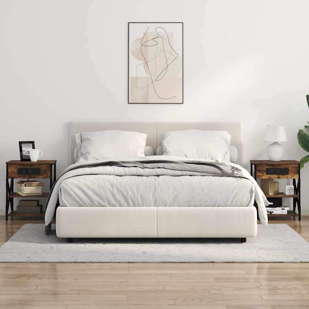 vidaXL Κομοδίνο Καπνιστό Δρύς 41 x 31 x 51 εκ. Επεξεργασμένο ξύλο