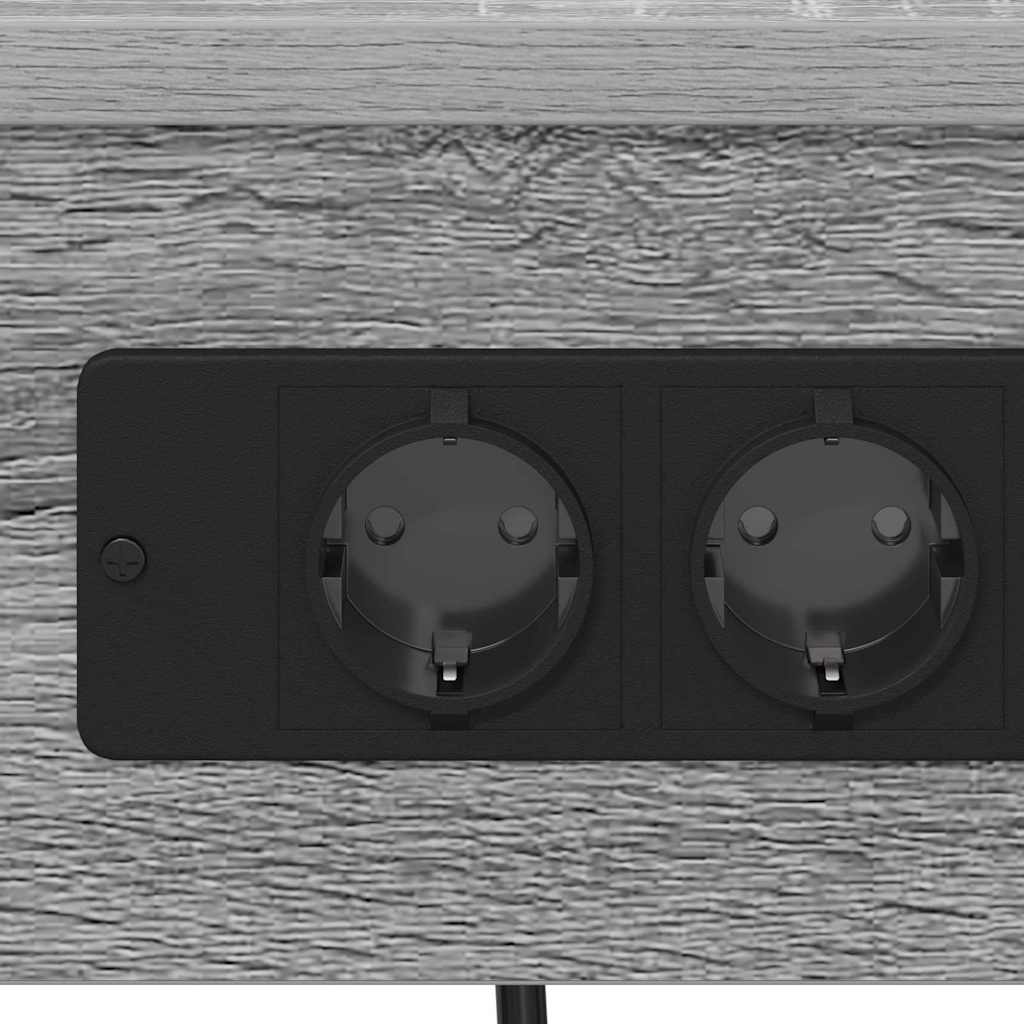 vidaXL Κομοδίνο με ράφι 2 pcs Γκρίζο Σονομα 41 x 31 x 76 εκ.