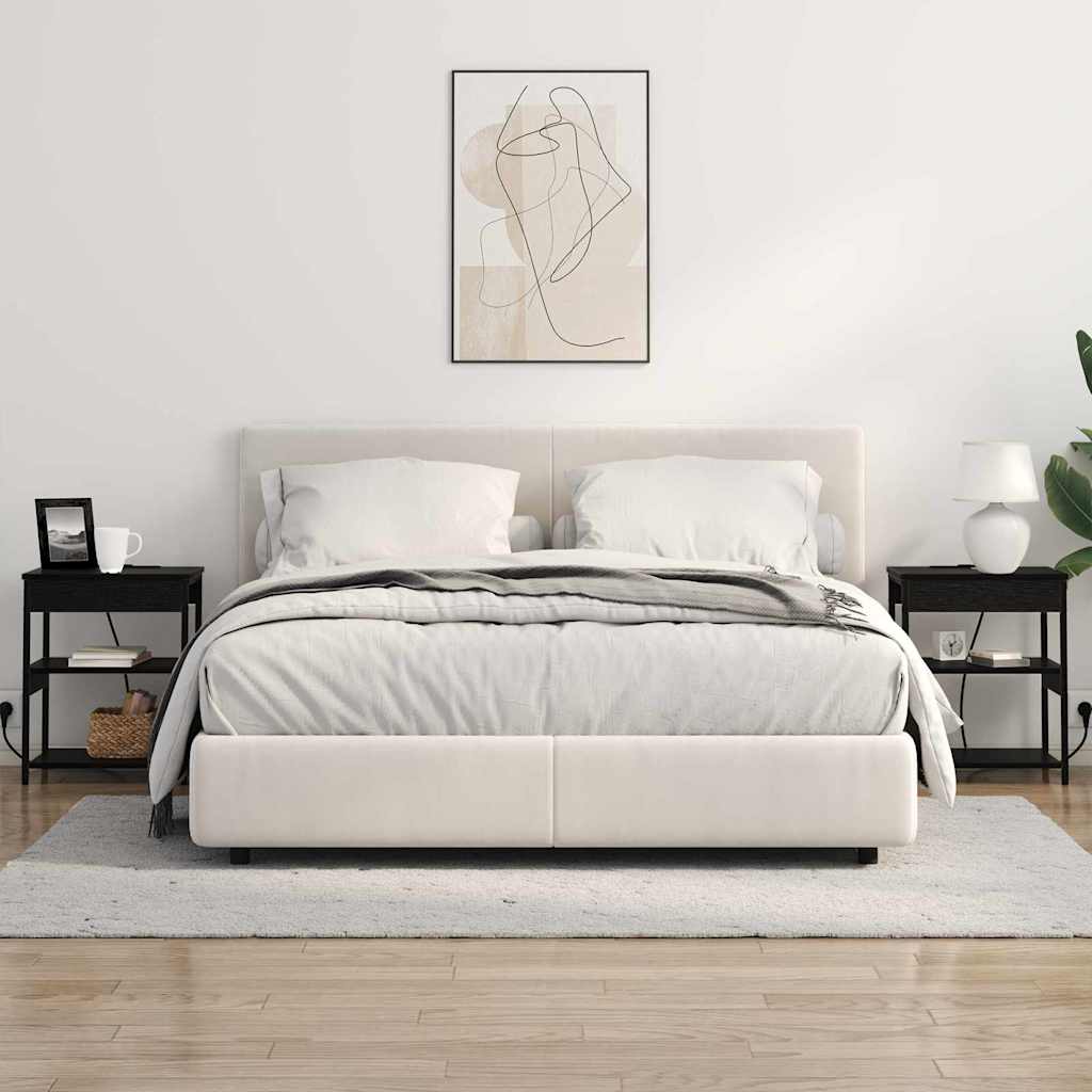 vidaXL Κομοδίνο Μαύρη Οξυά 41 x 31 x 51 εκ. Επεξεργασμένο ξύλο