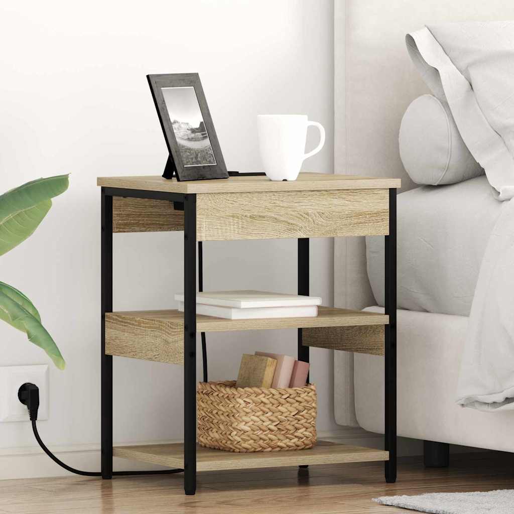 vidaXL Κομοδίνο Δρύς Sonoma 41 x 31 x 51 εκ. Επεξεργασμένο ξύλο