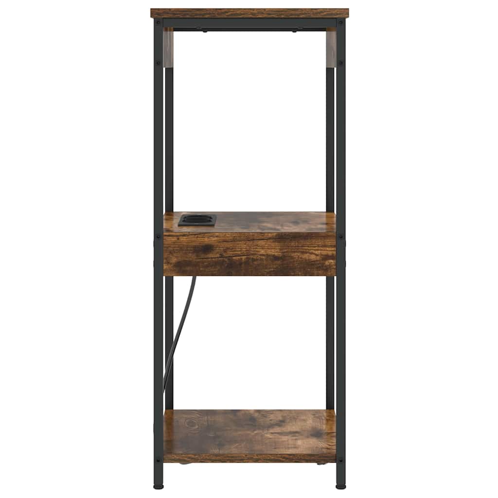 vidaXL Κομοδίνο Καπνιστό Δρύς 41 x 31 x 76 εκ. Επεξεργασμένο ξύλο