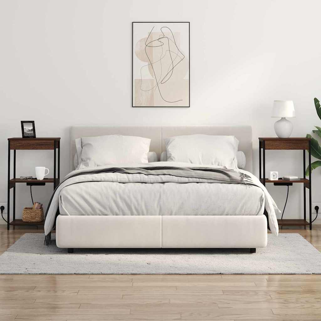 vidaXL Κομοδίνο με ράφι Καφέ δρυς 41 x 31 x 76 εκ. Επεξεργασμένο ξύλο