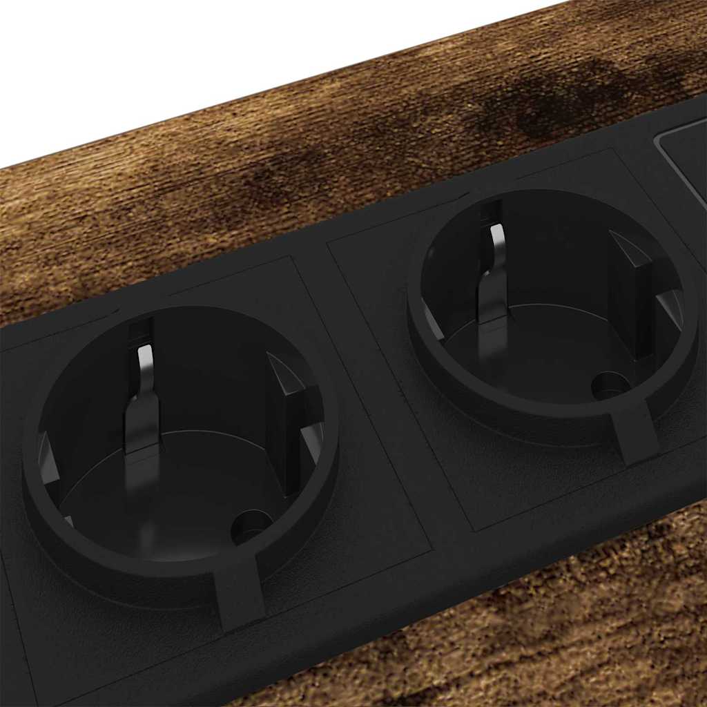 vidaXL Κομοδίνο με συρτάρι 2 pcs Καπνιστό Δρύς 41,5 x 40,5 x 55 εκ.