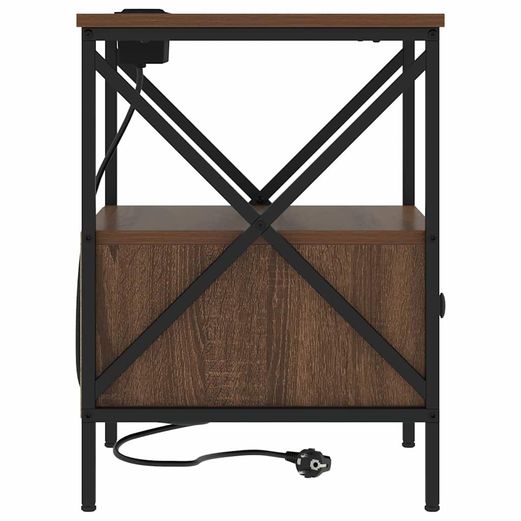 vidaXL Κομοδίνο Καφέ δρυς 41,5 x 40,5 x 55 εκ. Επεξεργασμένο ξύλο