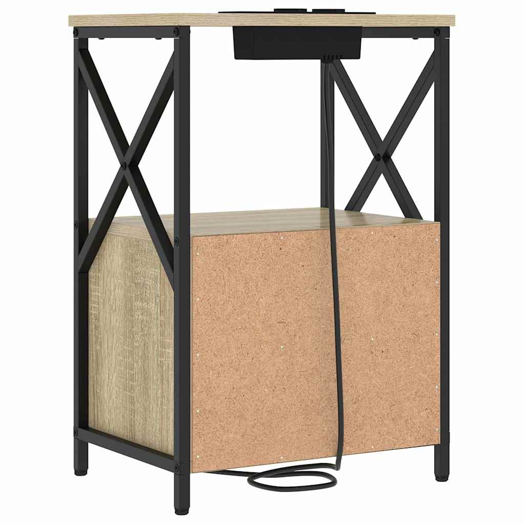 vidaXL Κομοδίνο Δρύς Sonoma 40 x 31 x 60 εκ. Επεξεργασμένο ξύλο