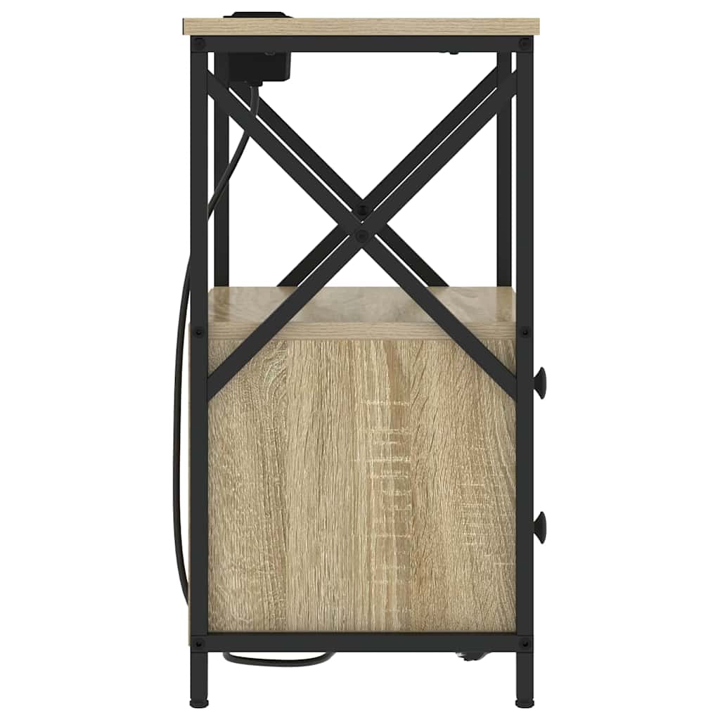 vidaXL Κομοδίνο Δρύς Sonoma 40 x 31 x 60 εκ. Επεξεργασμένο ξύλο