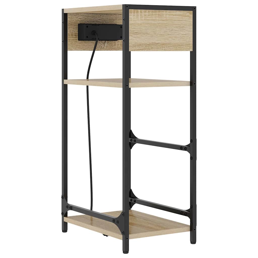 vidaXL Κομοδίνο Δρύς Sonoma 40 x 27 x 76 εκ Επεξεργασμένο ξύλο