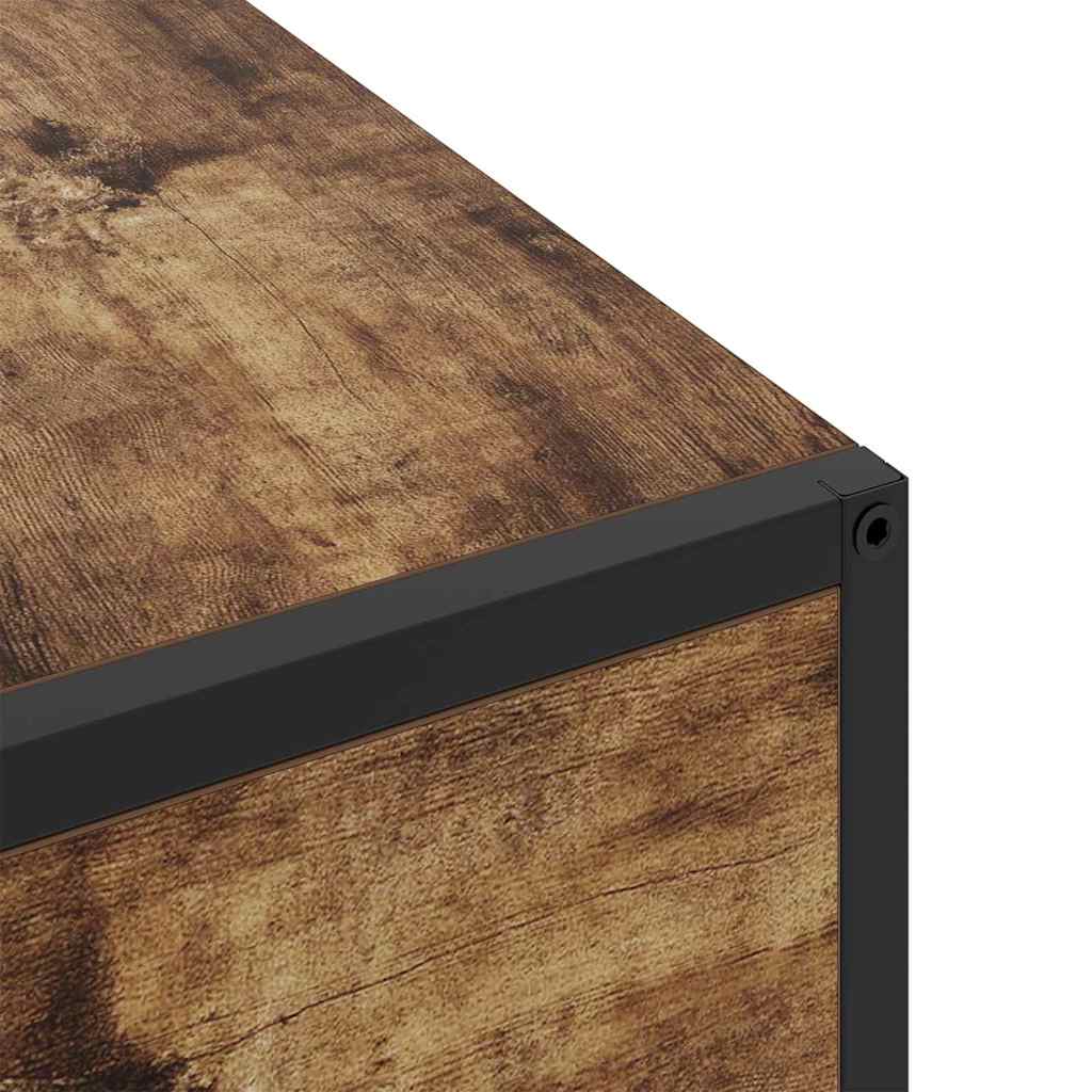 vidaXL Κομοδίνο Καπνιστό Δρύς 40 x 27 x 76 εκ Επεξεργασμένο ξύλο