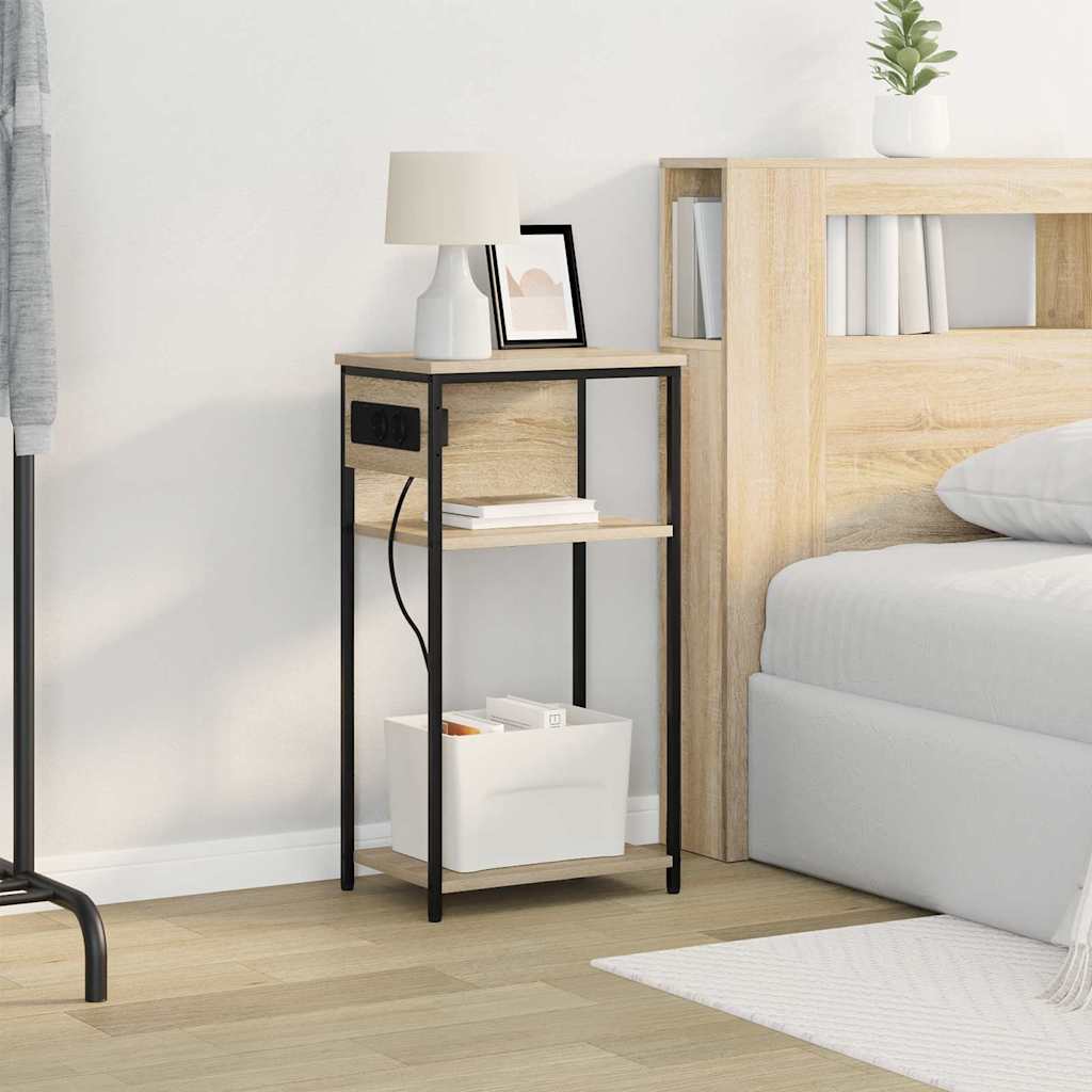 vidaXL Κομοδίνο Δρύς Sonoma 41 x 28 x 76 εκ. Επεξεργασμένο ξύλο