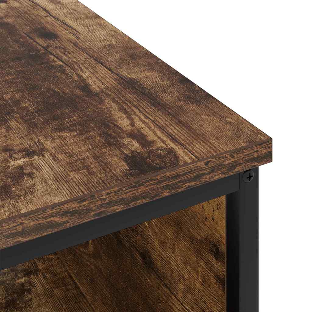 vidaXL Κομοδίνο Καπνιστό Δρύς 41 x 28 x 76 εκ. Επεξεργασμένο ξύλο