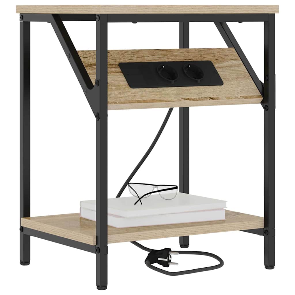 vidaXL Κομοδίνο Δρύς Sonoma 38 x 30 x 48 εκ. Επεξεργασμένο ξύλο