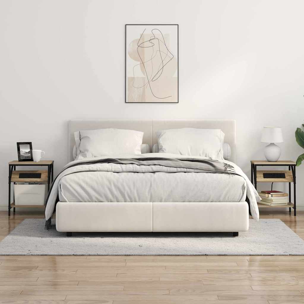 vidaXL Κομοδίνο 2 pcs Δρύς Sonoma 38 x 30 x 48 εκ. Επεξεργασμένο ξύλο