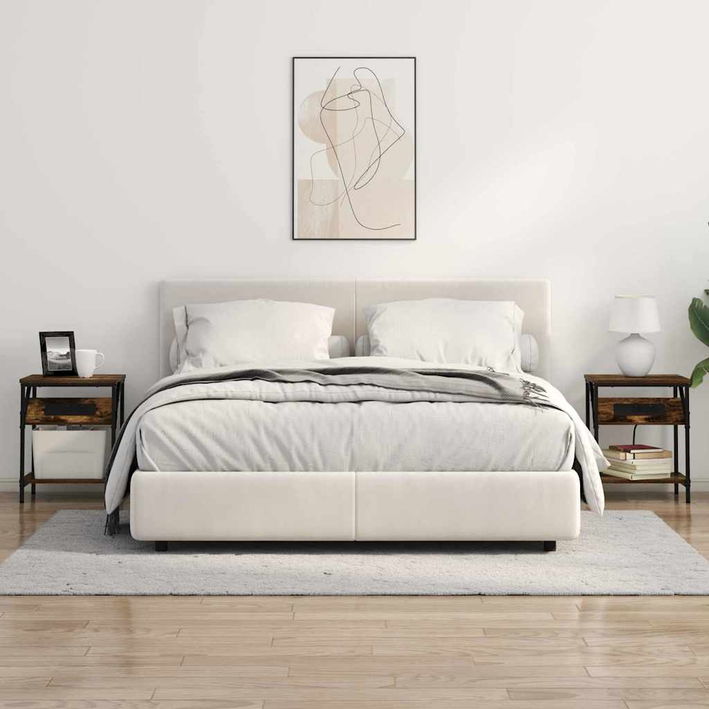 vidaXL Κομοδίνο 2 pcs Καπνιστό Δρύς 38 x 30 x 48 εκ.