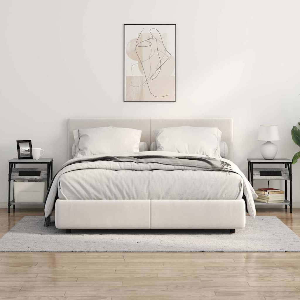 vidaXL Κομοδίνο Γκρίζο Σονομα 38 x 30 x 48 εκ. Επεξεργασμένο ξύλο