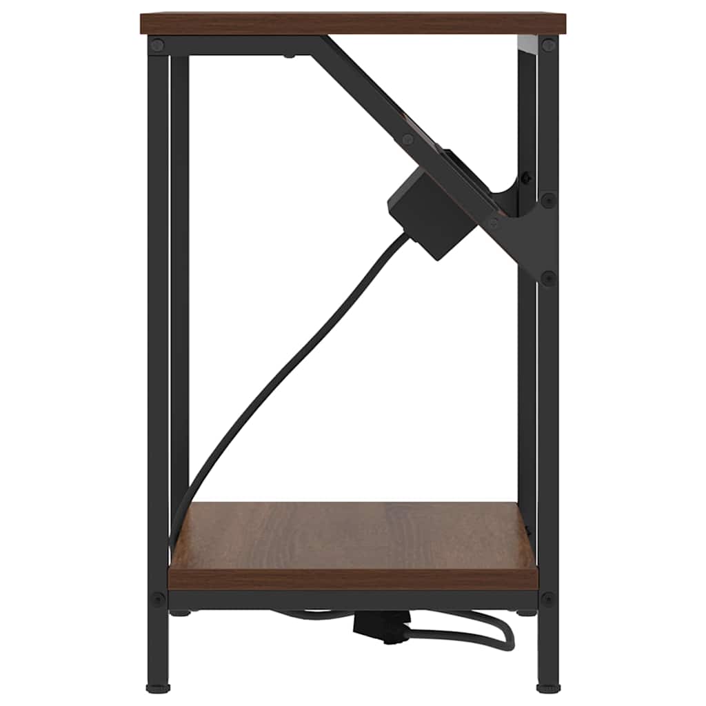 vidaXL Κομοδίνο Καφέ δρυς 38 x 30 x 48 εκ. Επεξεργασμένο ξύλο