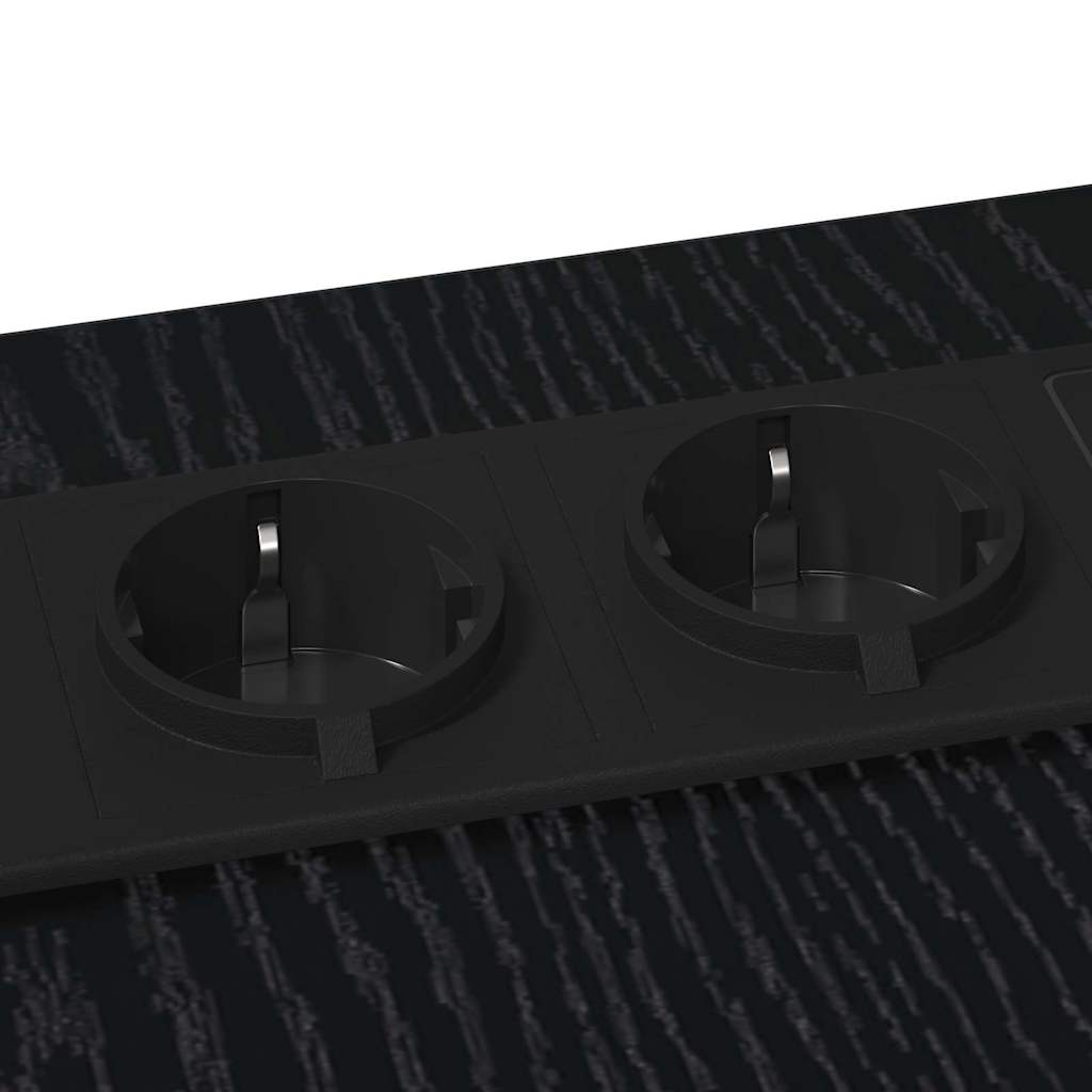 vidaXL Κομοδίνο Μαύρη Οξυά 41,5 x 26 x 60,5 εκ Επεξεργασμένο ξύλο