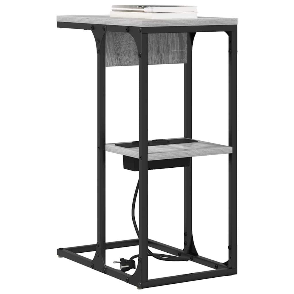 vidaXL Κομοδίνο Γκρίζο Σονομα 41,5 x 26 x 60,5 εκ Επεξεργασμένο ξύλο