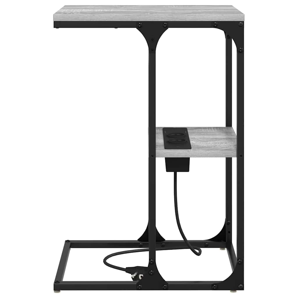 vidaXL Κομοδίνο Γκρίζο Σονομα 41,5 x 26 x 60,5 εκ Επεξεργασμένο ξύλο