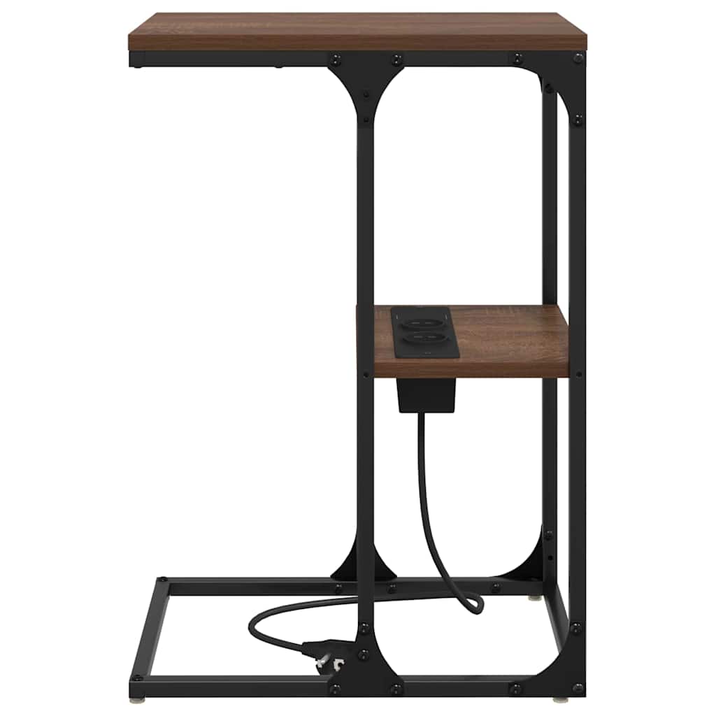 vidaXL Κομοδίνο Καφέ δρυς 41,5 x 26 x 60,5 εκ Επεξεργασμένο ξύλο