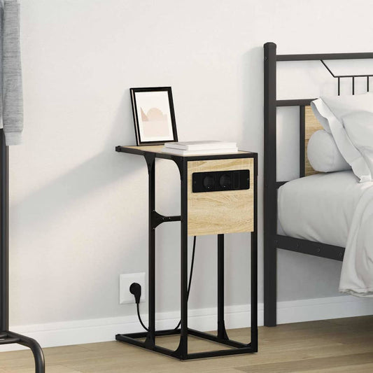 vidaXL Κομοδίνο Δρύς Sonoma 41,5 x 26 x 60,5 εκ Επεξεργασμένο ξύλο