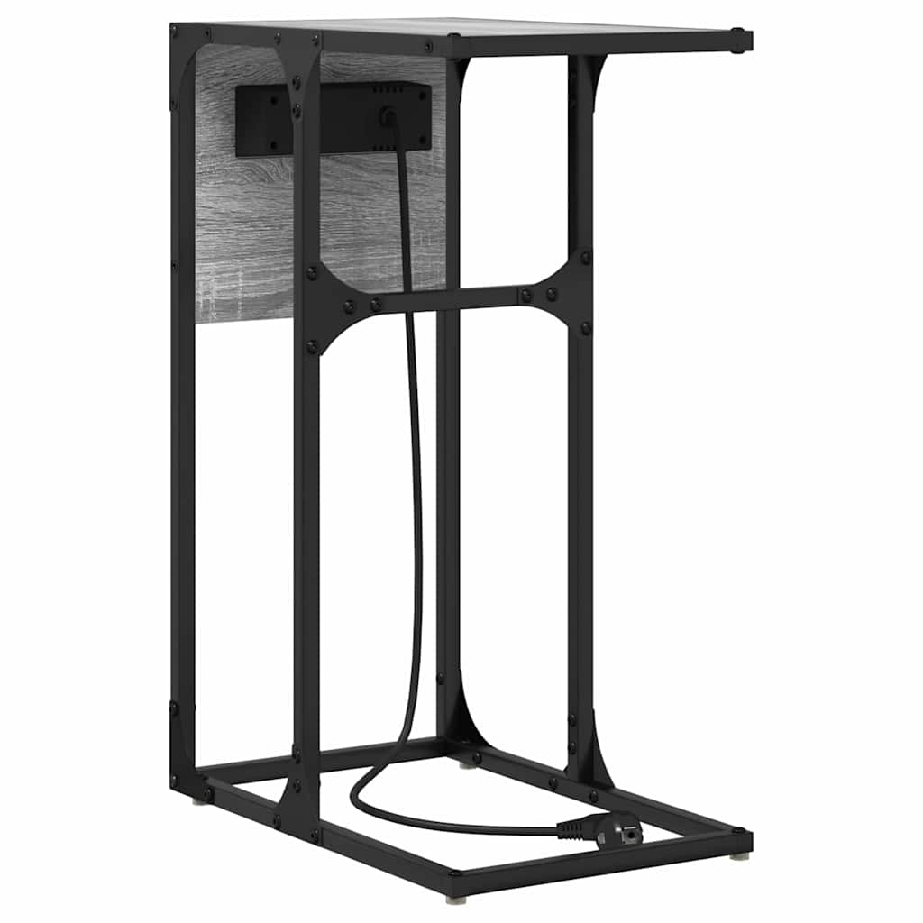 vidaXL Κομοδίνο Γκρίζο Σονομα 41,5 x 26 x 60,5 εκ Επεξεργασμένο ξύλο