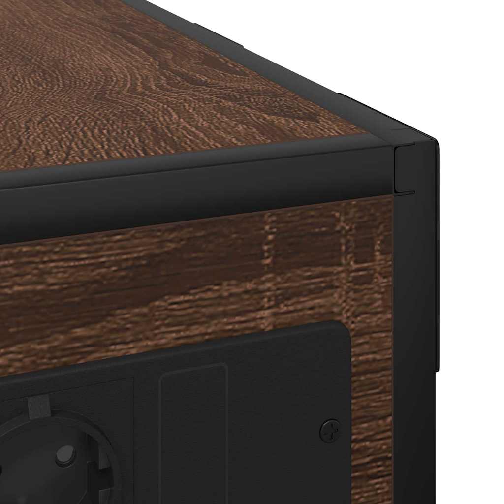 vidaXL Κομοδίνο Καφέ δρυς 41,5 x 26 x 60,5 εκ Επεξεργασμένο ξύλο