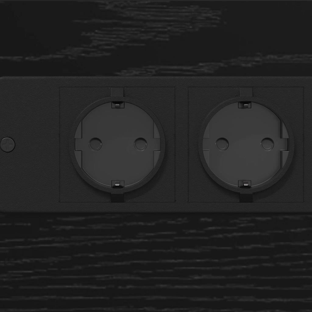 vidaXL Κομοδίνο Μαύρη Οξυά 41,5 x 26 x 60,5 εκ Επεξεργασμένο ξύλο