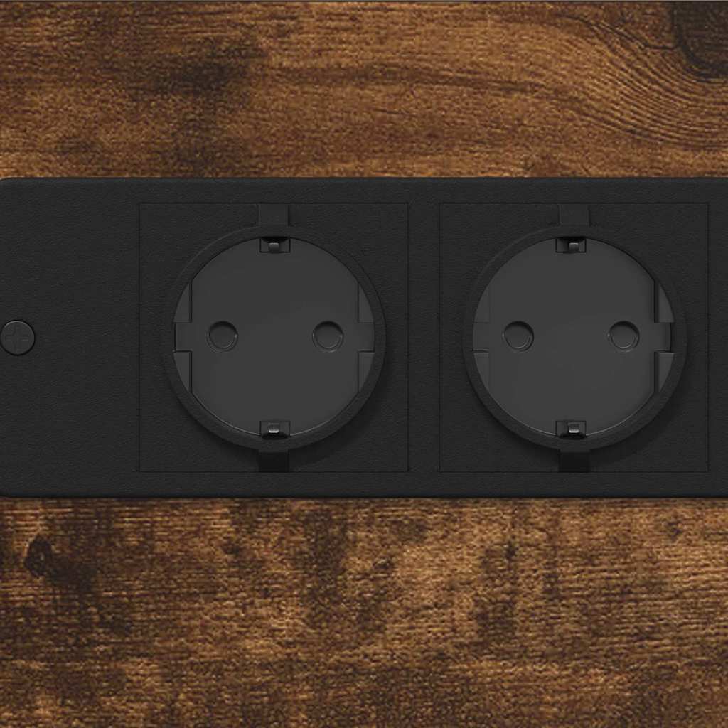 vidaXL Κομοδίνο Καπνιστή δρυς 41.5 x 26 x 60.5 εκ Επεξεργασμένο ξύλο