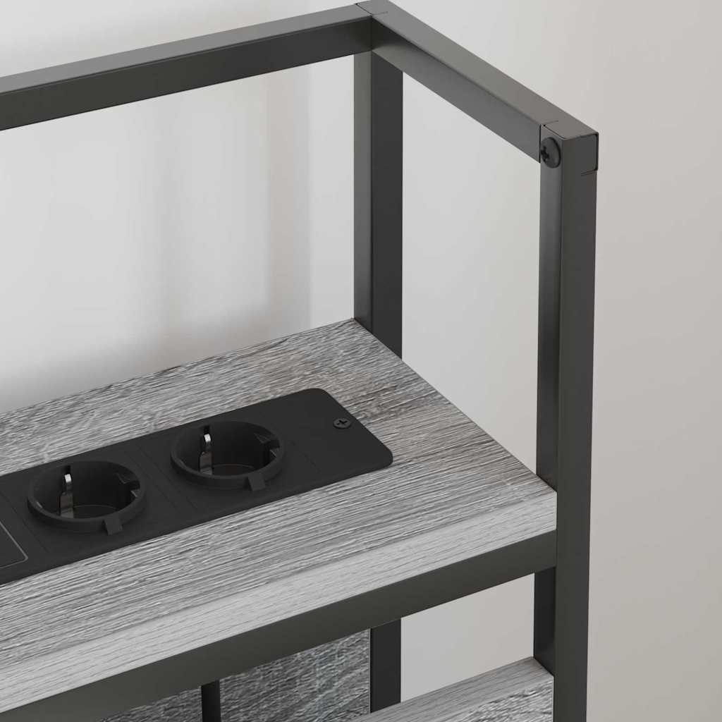 vidaXL Κεφαλάρι Αποθήκης με ράφι Γκρι sonoma 90 cm Επεξεργασμένο ξύλο