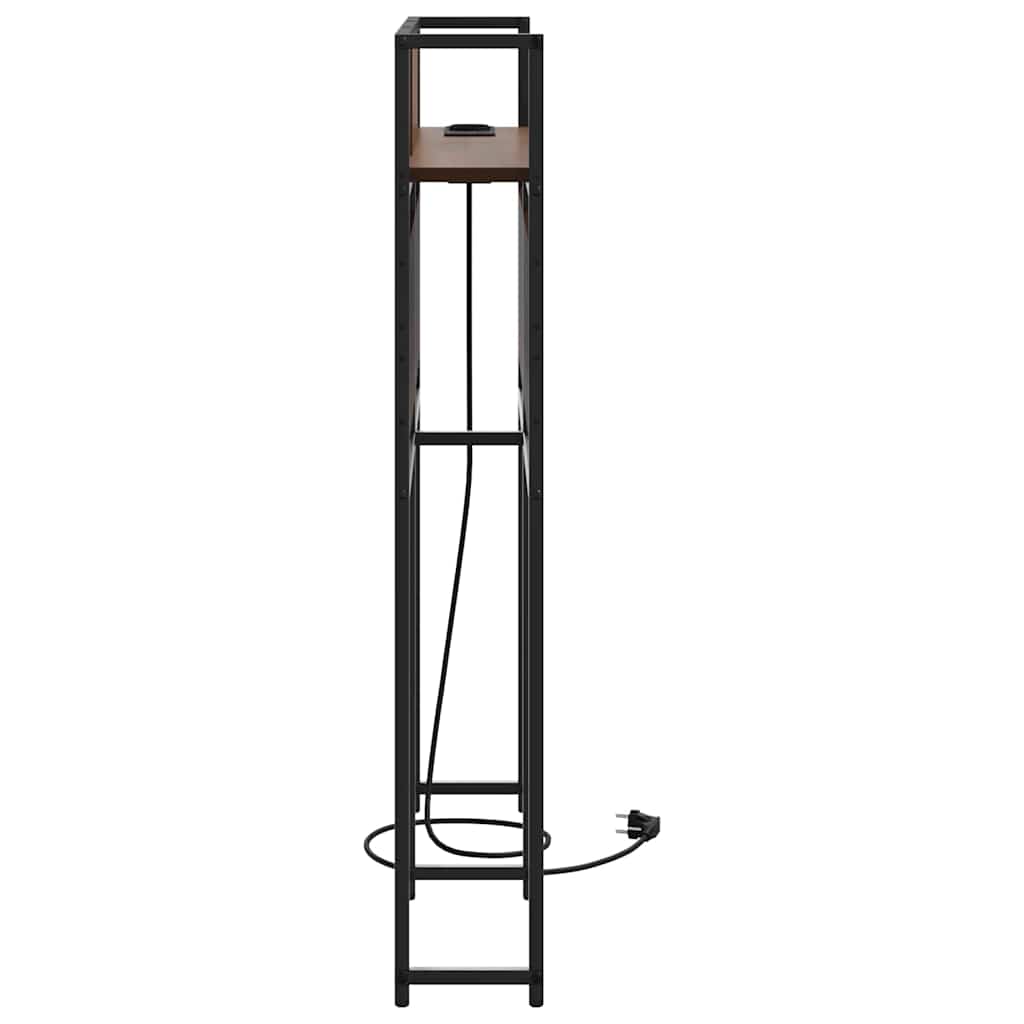 vidaXL Κεφαλάρι Αποθήκης με ράφι Καφέ δρυς 90 cm Επεξεργασμένο ξύλο