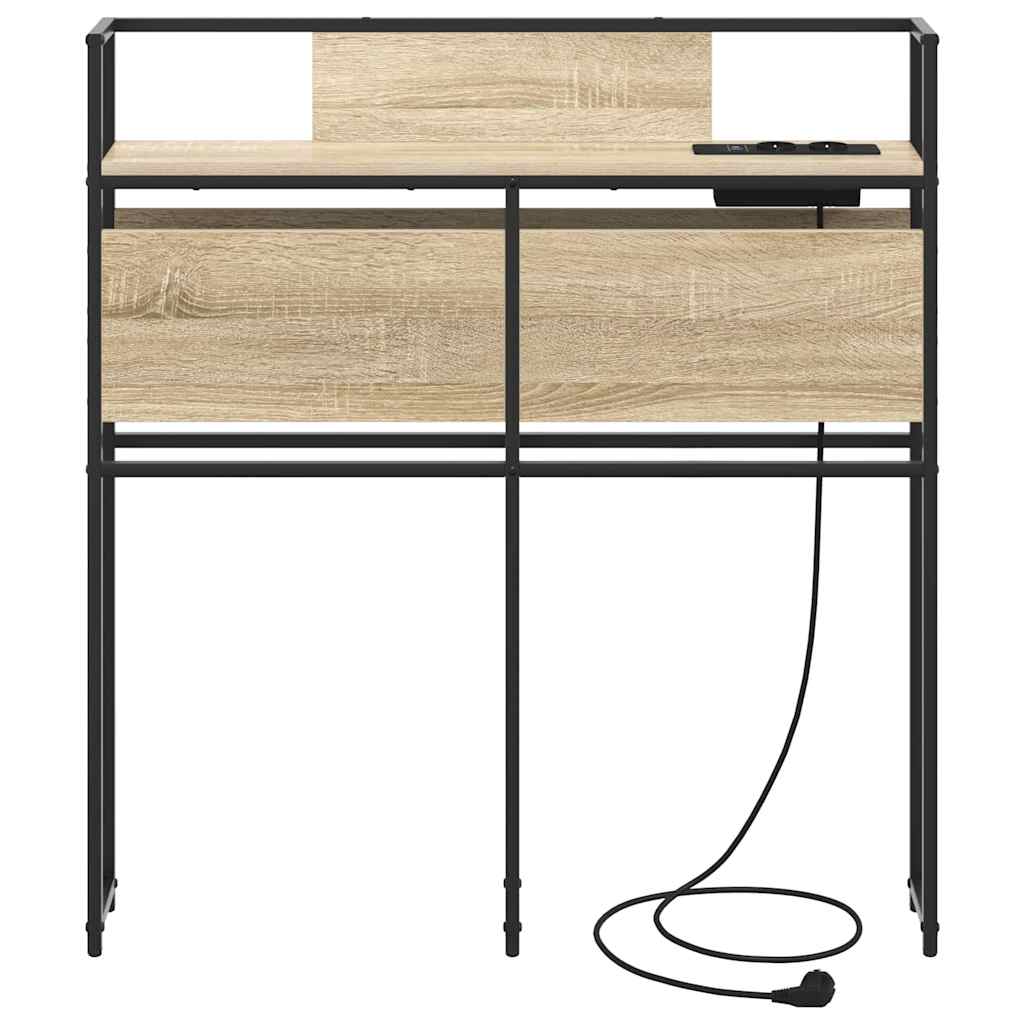 vidaXL Κεφαλάρι Αποθήκης με ράφι Sonoma Δρυς 100 cm Επεξεργασμένο ξύλο