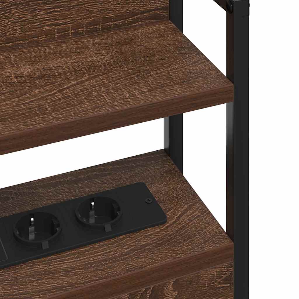 vidaXL Κεφαλάρι Αποθήκης με ράφι Καφέ δρυς 75 cm Επεξεργασμένο ξύλο