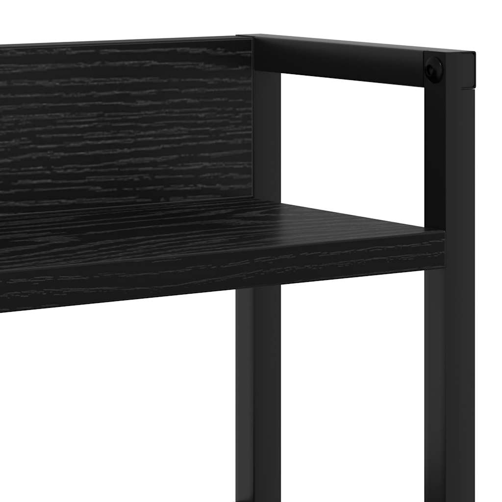 vidaXL Κεφαλάρι Αποθήκης με ράφι Μαύρη δρυς 100 cm Επεξεργασμένο ξύλο